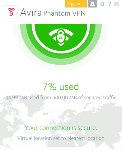 Avira Phantom VPN Screenshot 1