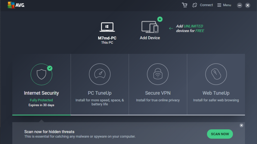 AVG Internet Security Screenshot 1