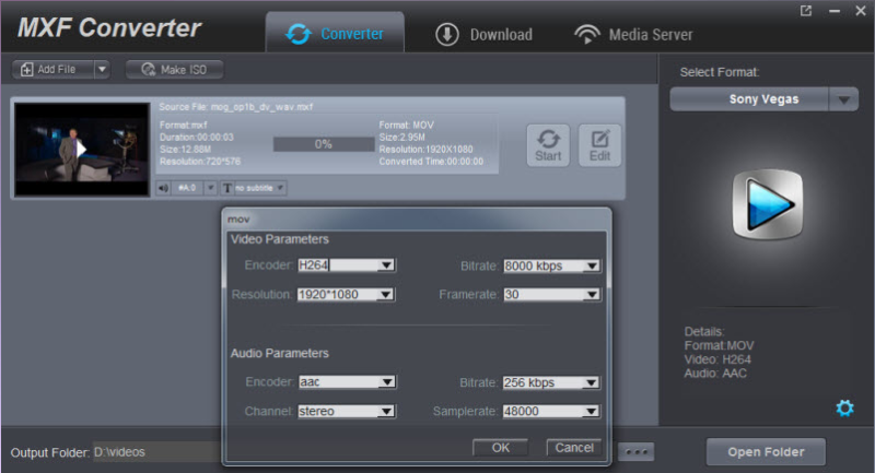 Dimo MXF Converter Screenshot 1