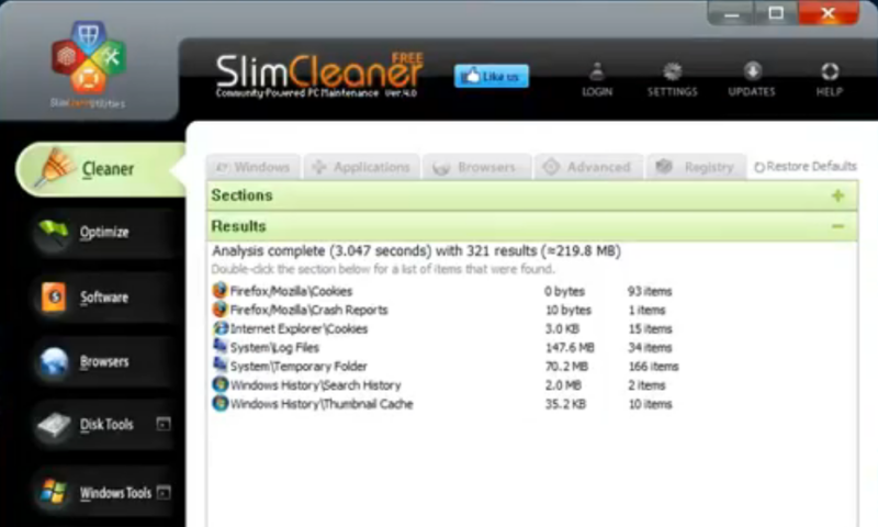 SlimCleaner Screenshot