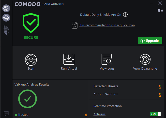COMODO Cloud Antivirus Screenshot 1