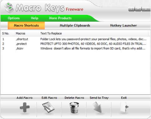Macro Keys Screenshot