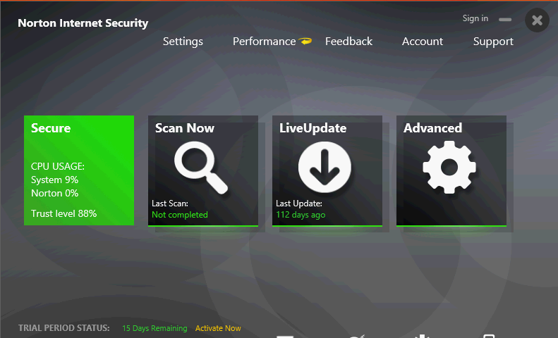 Norton Internet Security Screenshot 1