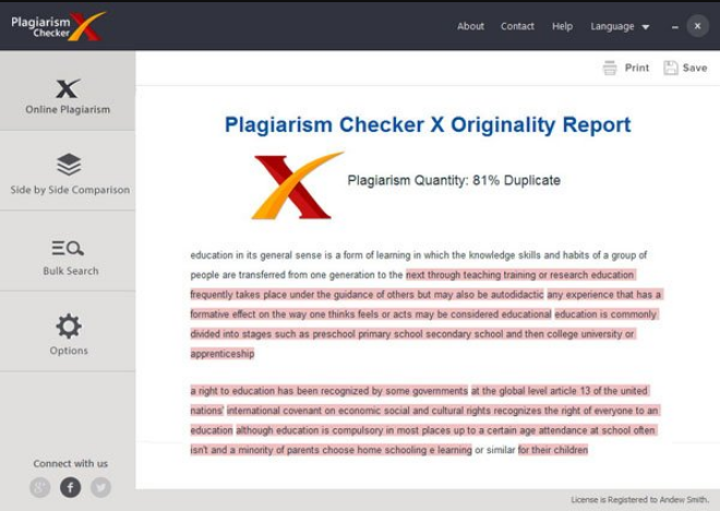 Plagiarism Checker X Screenshot