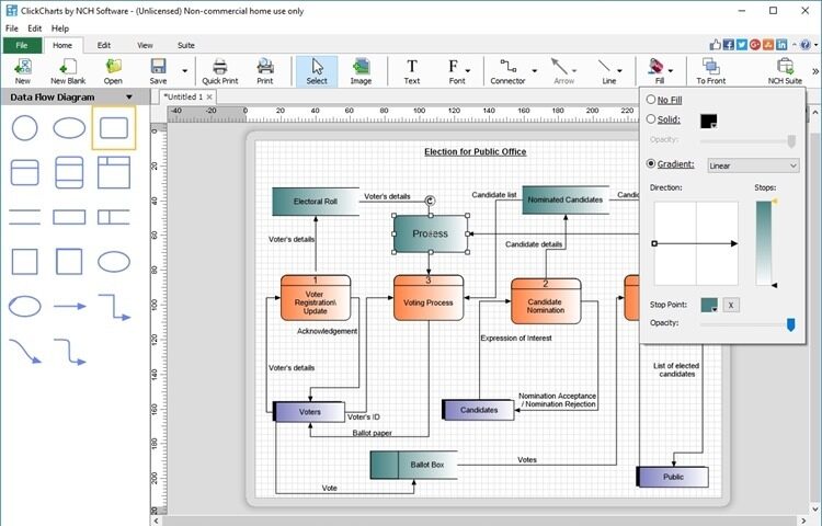 ClickCharts Diagram & Flowchart Software Screenshot 1