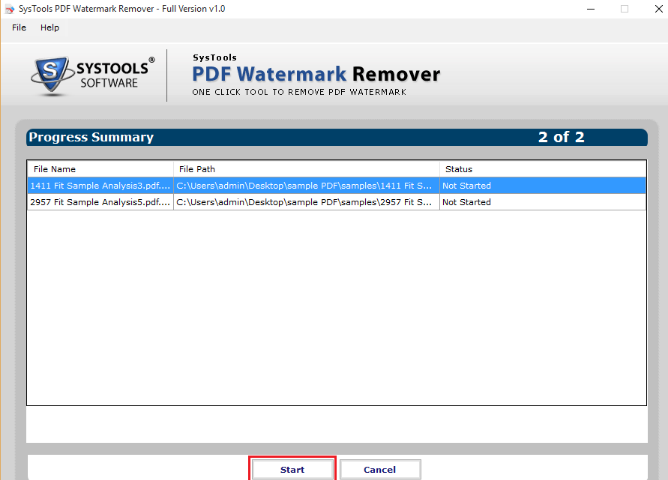 SysTools PDF Watermark Remover Screenshot 2