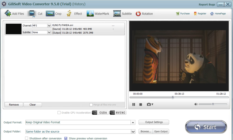 GiliSoft Video Converter Screenshot 1