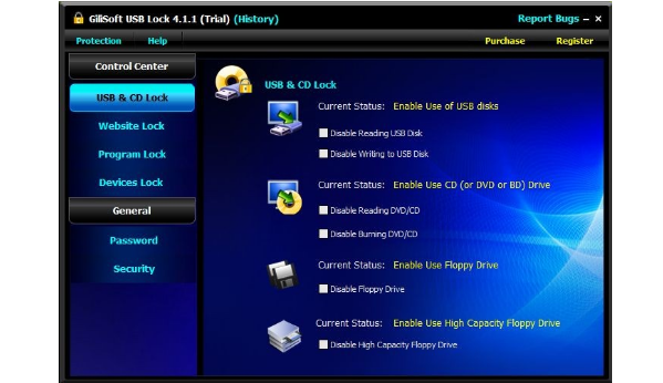 Gilisoft USB Lock Screenshot