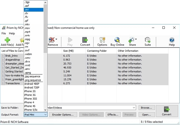 Prism Video File Converter Screenshot 1
