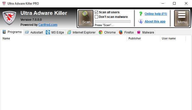 Ultra Adware Killer Screenshot 1