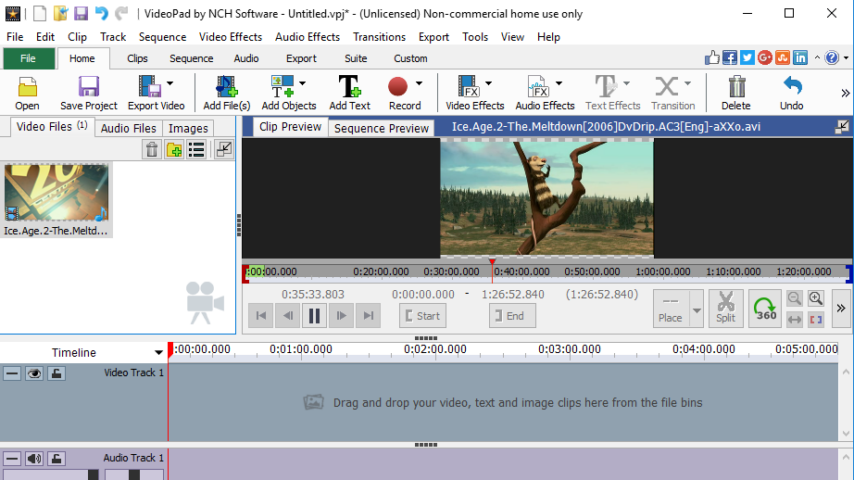 VideoPad Video Editor Screenshot 3