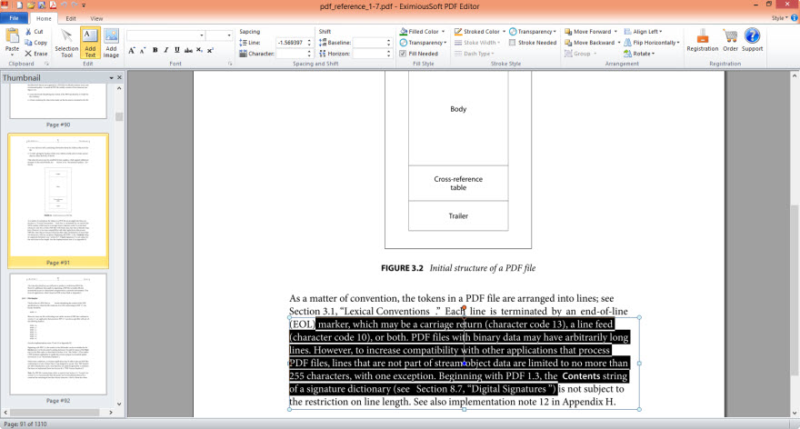 EximiousSoft PDF Editor Screenshot