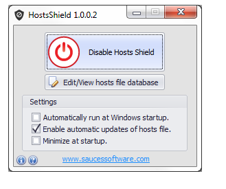 HostsShield Screenshot