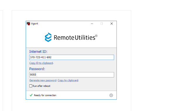 Remote Utilities Host Screenshot