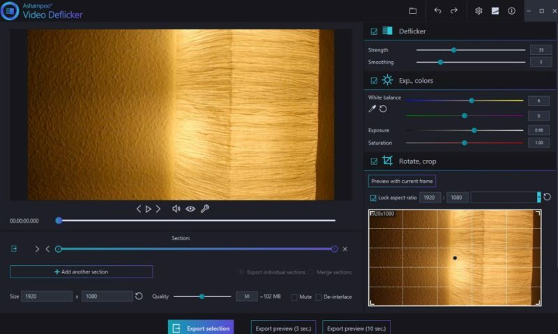Ashampoo Video Deflicker Screenshot
