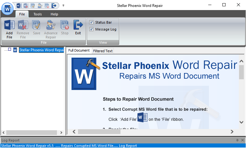Stellar Phoenix Word Repair Screenshot 1