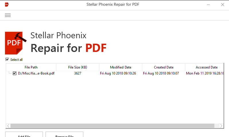 Stellar Repair for PDF Screenshot 1