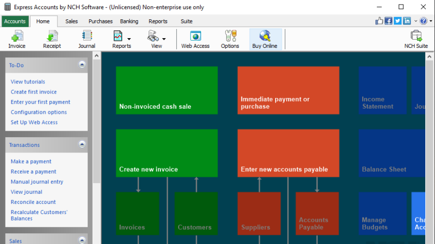 Express Accounts Accounting Software Screenshot 1