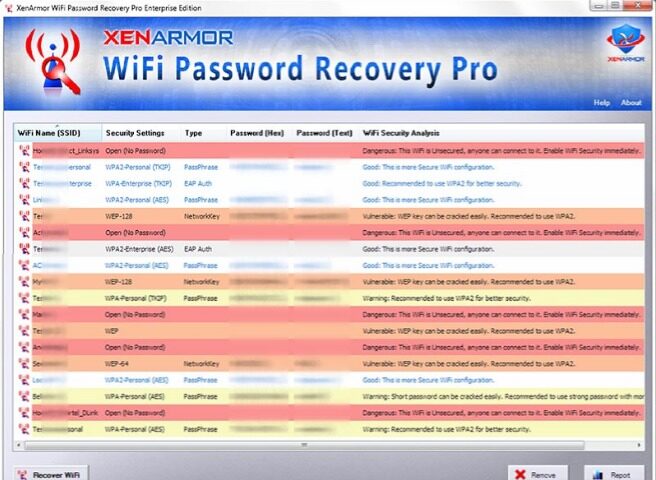 WiFi Password Recovery Pro Screenshot 1