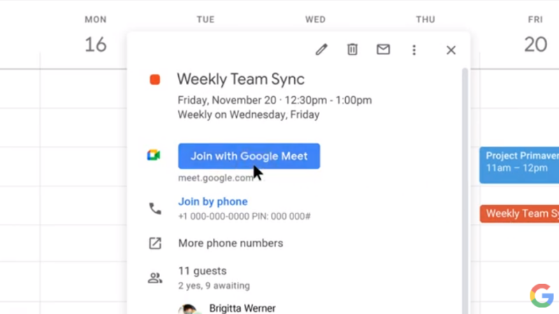 Google Meet Screenshot 1
